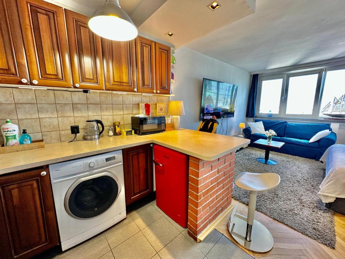 Super Apartament White Warszawa 2X Metro Scisle Centrum Wifi 300 Mbs New ภายนอก รูปภาพ