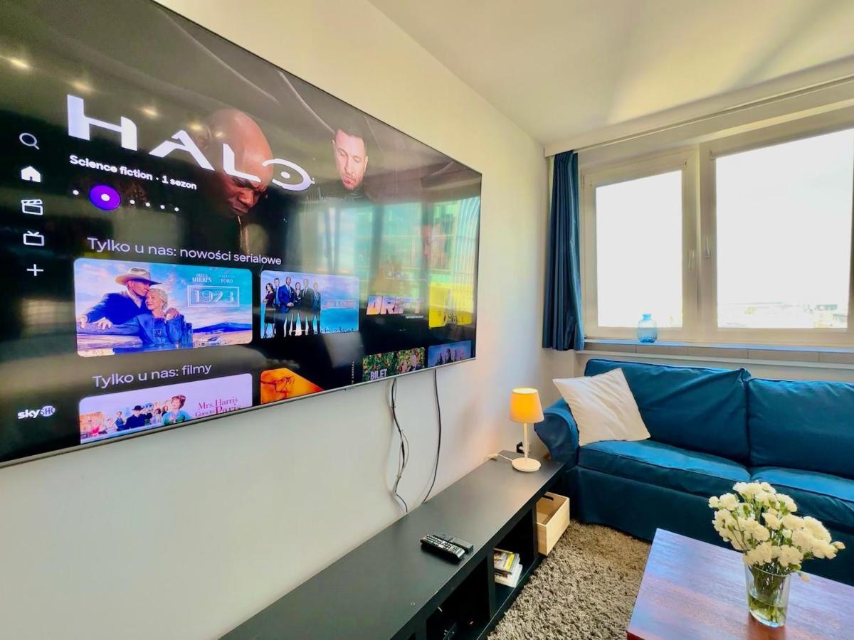 Super Apartament White Warszawa 2X Metro Scisle Centrum Wifi 300 Mbs New ภายนอก รูปภาพ